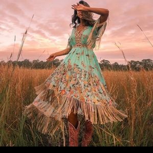 NWT Spell and the Gypsy Hendrix tassel dress L